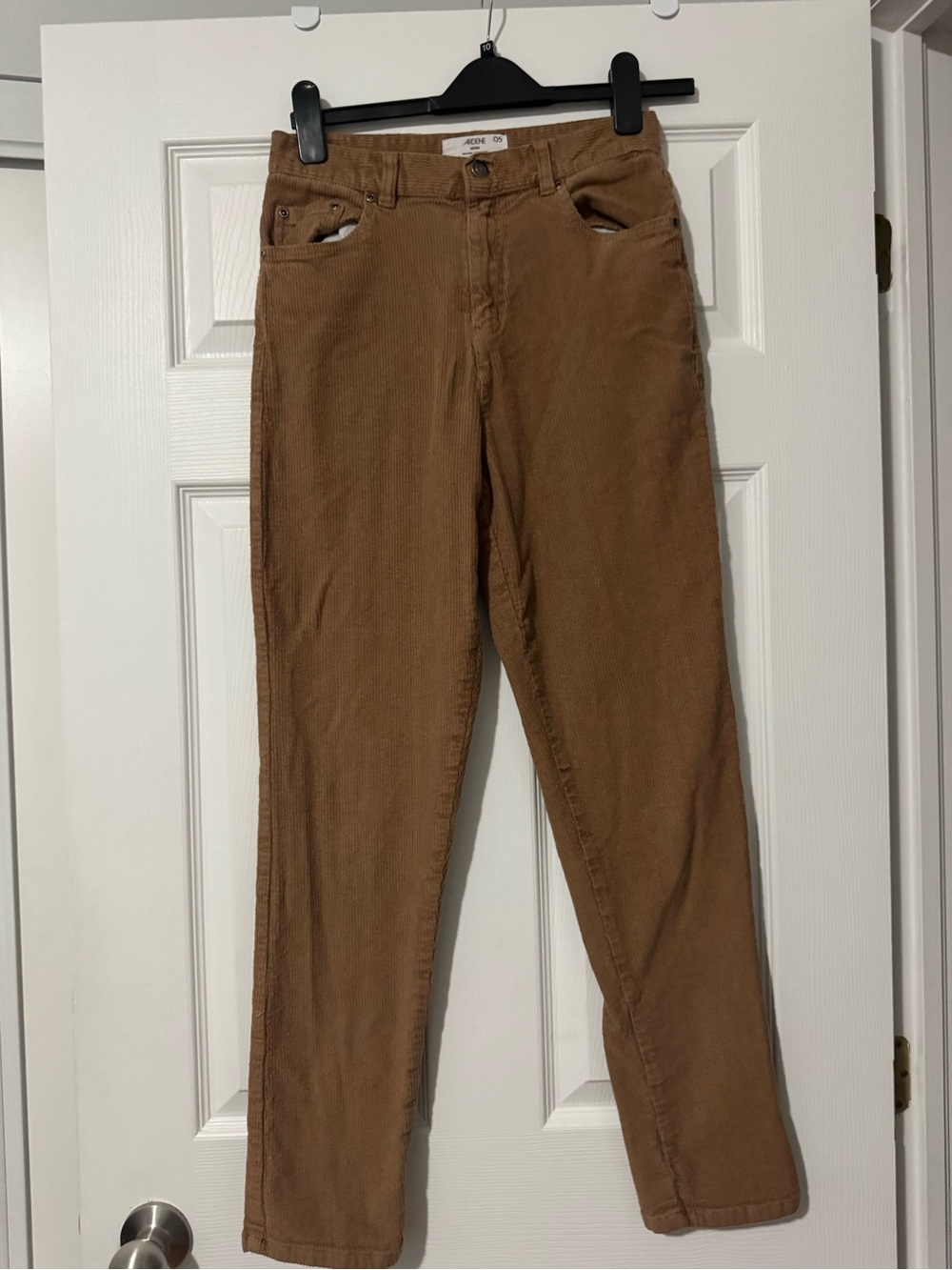 Ardene Mom High Rise Corduroy Pants in Brown